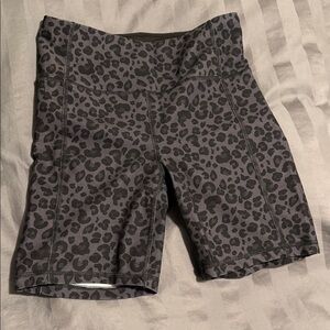 Jessica Simpson Black Leopard Print Bike Shorts